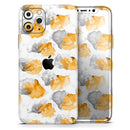 Karamfila Yellow & Gray Floral V15  - Protective Skin Wrap & Decal – Compatible with iPhone SE to iPhone 17 Pro Max (All Models)