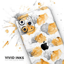 Karamfila Yellow & Gray Floral V15  - Protective Skin Wrap & Decal – Compatible with iPhone SE to iPhone 17 Pro Max (All Models)