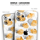 Karamfila Yellow & Gray Floral V15  - Protective Skin Wrap & Decal – Compatible with iPhone SE to iPhone 17 Pro Max (All Models)