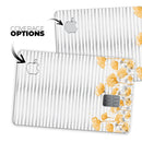 Karamfila Yellow & Gray Floral V16 - Premium Protective Decal Skin-Kit for the Apple Credit Card