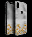 Karamfila Yellow & Gray Floral V16 - iPhone XS MAX, XS/X, 8/8+, 7/7+, 5/5S/SE Skin-Kit (All iPhones Available)