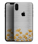 Karamfila Yellow & Gray Floral V16 - iPhone XS MAX, XS/X, 8/8+, 7/7+, 5/5S/SE Skin-Kit (All iPhones Available)
