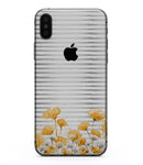 Karamfila Yellow & Gray Floral V16 - iPhone XS MAX, XS/X, 8/8+, 7/7+, 5/5S/SE Skin-Kit (All iPhones Available)