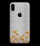 Karamfila Yellow & Gray Floral V16 - iPhone XS MAX, XS/X, 8/8+, 7/7+, 5/5S/SE Skin-Kit (All iPhones Available)