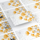 Karamfila Yellow & Gray Floral V1 - Premium Protective Decal Skin-Kit for the Apple Credit Card