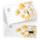 Karamfila Yellow & Gray Floral V1 - Premium Protective Decal Skin-Kit for the Apple Credit Card