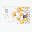 Karamfila Yellow & Gray Floral V1 - Premium Protective Decal Skin-Kit for the Apple Credit Card