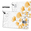 Karamfila Yellow & Gray Floral V1 - Premium Protective Decal Skin-Kit for the Apple Credit Card