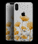 Karamfila Yellow & Gray Floral V1 - iPhone XS MAX, XS/X, 8/8+, 7/7+, 5/5S/SE Skin-Kit (All iPhones Available)