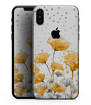 Karamfila Yellow & Gray Floral V1 - iPhone XS MAX, XS/X, 8/8+, 7/7+, 5/5S/SE Skin-Kit (All iPhones Available)