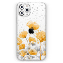 Karamfila Yellow & Gray Floral V1  - Protective Skin Wrap & Decal – Compatible with iPhone SE to iPhone 17 Pro Max (All Models)