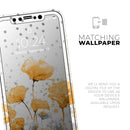 Karamfila Yellow & Gray Floral V1  - Protective Skin Wrap & Decal – Compatible with iPhone SE to iPhone 17 Pro Max (All Models)