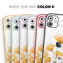 Karamfila Yellow & Gray Floral V1  - Protective Skin Wrap & Decal – Compatible with iPhone SE to iPhone 17 Pro Max (All Models)
