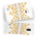 Karamfila Yellow & Gray Floral V2 - Premium Protective Decal Skin-Kit for the Apple Credit Card