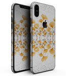 Karamfila Yellow & Gray Floral V2 - iPhone XS MAX, XS/X, 8/8+, 7/7+, 5/5S/SE Skin-Kit (All iPhones Available)