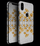 Karamfila Yellow & Gray Floral V2 - iPhone XS MAX, XS/X, 8/8+, 7/7+, 5/5S/SE Skin-Kit (All iPhones Available)