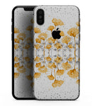 Karamfila Yellow & Gray Floral V2 - iPhone XS MAX, XS/X, 8/8+, 7/7+, 5/5S/SE Skin-Kit (All iPhones Available)