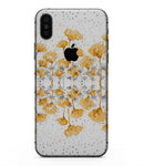 Karamfila Yellow & Gray Floral V2 - iPhone XS MAX, XS/X, 8/8+, 7/7+, 5/5S/SE Skin-Kit (All iPhones Available)