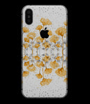 Karamfila Yellow & Gray Floral V2 - iPhone XS MAX, XS/X, 8/8+, 7/7+, 5/5S/SE Skin-Kit (All iPhones Available)