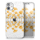 Karamfila Yellow & Gray Floral V2  - Protective Skin Wrap & Decal – Compatible with iPhone SE to iPhone 17 Pro Max (All Models)
