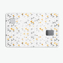 Karamfila Yellow & Gray Floral V3 - Premium Protective Decal Skin-Kit for the Apple Credit Card