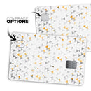 Karamfila Yellow & Gray Floral V3 - Premium Protective Decal Skin-Kit for the Apple Credit Card