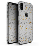 Karamfila Yellow & Gray Floral V3 - iPhone XS MAX, XS/X, 8/8+, 7/7+, 5/5S/SE Skin-Kit (All iPhones Available)