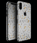 Karamfila Yellow & Gray Floral V3 - iPhone XS MAX, XS/X, 8/8+, 7/7+, 5/5S/SE Skin-Kit (All iPhones Available)