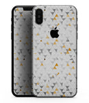 Karamfila Yellow & Gray Floral V3 - iPhone XS MAX, XS/X, 8/8+, 7/7+, 5/5S/SE Skin-Kit (All iPhones Available)