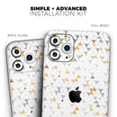 Karamfila Yellow & Gray Floral V3  - Protective Skin Wrap & Decal – Compatible with iPhone SE to iPhone 17 Pro Max (All Models)