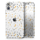 Karamfila Yellow & Gray Floral V3  - Protective Skin Wrap & Decal – Compatible with iPhone SE to iPhone 17 Pro Max (All Models)