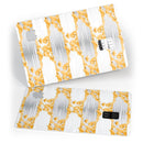 Karamfila Yellow & Gray Floral V4 - Premium Protective Decal Skin-Kit for the Apple Credit Card