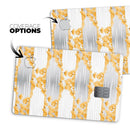 Karamfila Yellow & Gray Floral V4 - Premium Protective Decal Skin-Kit for the Apple Credit Card