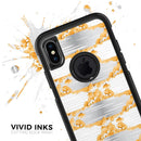 Karamfila Yellow & Gray Floral V4 - Skin Kit for the iPhone OtterBox Cases