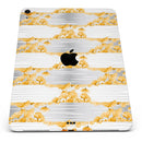 Karamfila Yellow & Gray Floral V4 - Full Body Skin Decal for the Apple iPad Pro 12.9", 11", 10.5", 9.7", Air or Mini (All Models Available)