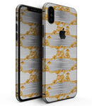 Karamfila Yellow & Gray Floral V4 - iPhone XS MAX, XS/X, 8/8+, 7/7+, 5/5S/SE Skin-Kit (All iPhones Available)