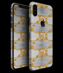 Karamfila Yellow & Gray Floral V4 - iPhone XS MAX, XS/X, 8/8+, 7/7+, 5/5S/SE Skin-Kit (All iPhones Available)