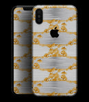 Karamfila Yellow & Gray Floral V4 - iPhone XS MAX, XS/X, 8/8+, 7/7+, 5/5S/SE Skin-Kit (All iPhones Available)