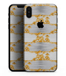Karamfila Yellow & Gray Floral V4 - iPhone XS MAX, XS/X, 8/8+, 7/7+, 5/5S/SE Skin-Kit (All iPhones Available)