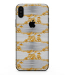 Karamfila Yellow & Gray Floral V4 - iPhone XS MAX, XS/X, 8/8+, 7/7+, 5/5S/SE Skin-Kit (All iPhones Available)