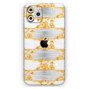 Karamfila Yellow & Gray Floral V4  - Protective Skin Wrap & Decal – Compatible with iPhone SE to iPhone 17 Pro Max (All Models)