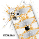 Karamfila Yellow & Gray Floral V4  - Protective Skin Wrap & Decal – Compatible with iPhone SE to iPhone 17 Pro Max (All Models)