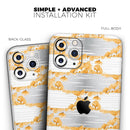 Karamfila Yellow & Gray Floral V4  - Protective Skin Wrap & Decal – Compatible with iPhone SE to iPhone 17 Pro Max (All Models)