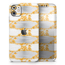 Karamfila Yellow & Gray Floral V4  - Protective Skin Wrap & Decal – Compatible with iPhone SE to iPhone 17 Pro Max (All Models)