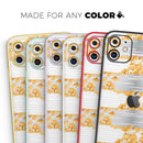 Karamfila Yellow & Gray Floral V4  - Protective Skin Wrap & Decal – Compatible with iPhone SE to iPhone 17 Pro Max (All Models)