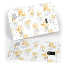 Karamfila Yellow & Gray Floral V5 - Premium Protective Decal Skin-Kit for the Apple Credit Card