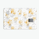 Karamfila Yellow & Gray Floral V5 - Premium Protective Decal Skin-Kit for the Apple Credit Card