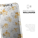 Karamfila Yellow & Gray Floral V5  - Protective Skin Wrap & Decal – Compatible with iPhone SE to iPhone 17 Pro Max (All Models)
