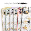 Karamfila Yellow & Gray Floral V5  - Protective Skin Wrap & Decal – Compatible with iPhone SE to iPhone 17 Pro Max (All Models)