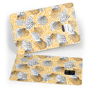 Karamfila Yellow & Gray Floral V6 - Premium Protective Decal Skin-Kit for the Apple Credit Card